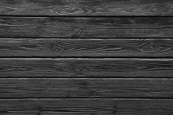 Texture Black Wooden Surface Background Top View — Foto Stock