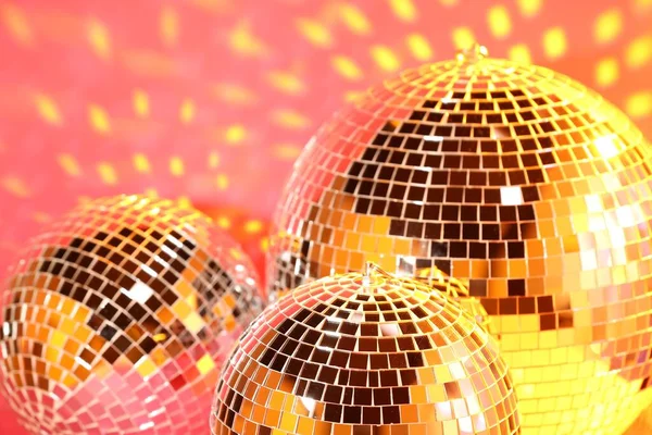 Muchas Bolas Discoteca Brillante Interior Tonificado Color —  Fotos de Stock