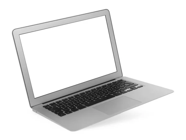 Modern Laptop Blank Screen Isolated White — Stock Photo, Image