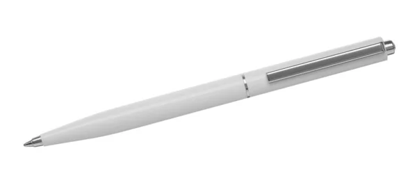 Neuer Stilvoller Kugelschreiber Isoliert Auf Weiß — Stockfoto