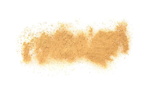 Brown Dust Scattered White Background Top View — Stock Photo, Image