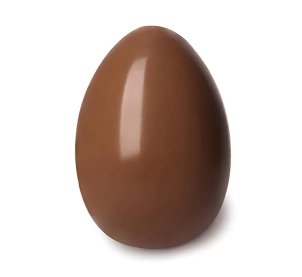 One Tasty Chocolate Egg Isolated White — Photo