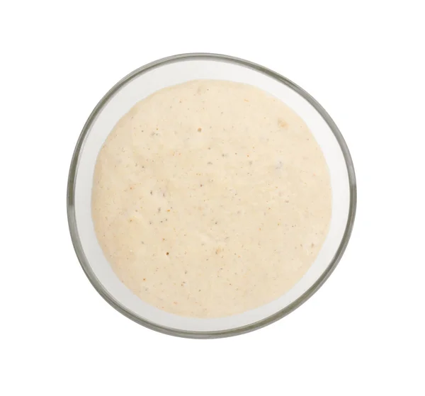 Fresh Leaven Isolated White Top View — Stock Photo, Image
