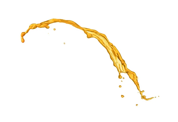 Splash Νόστιμο Φρέσκο Χυμό Πορτοκαλιού Που Απομονώνονται Λευκό — Φωτογραφία Αρχείου