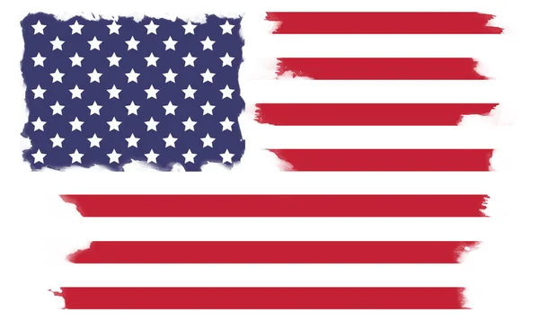 Helder Creatief Schilderij Van Amerikaanse Nationale Vlag — Stockfoto