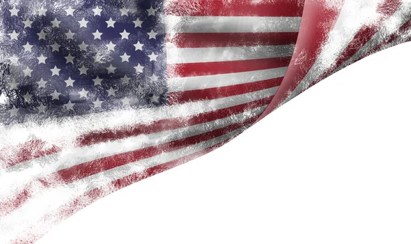 Jasná Malba Národní Vlajky Usa Bílém Pozadí — Stock fotografie