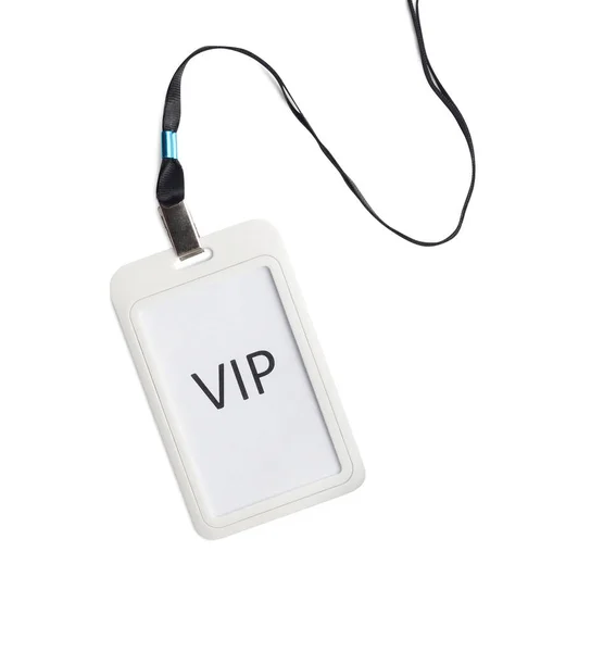 Vip Badge Isolated White Top View — 图库照片