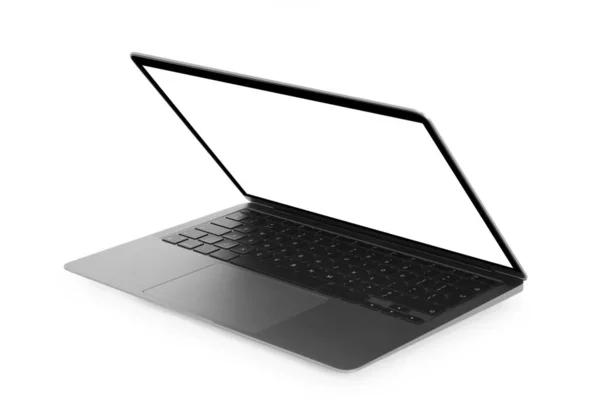 Neuer Laptop Isoliert Auf Weiß Moderne Technik — Stockfoto