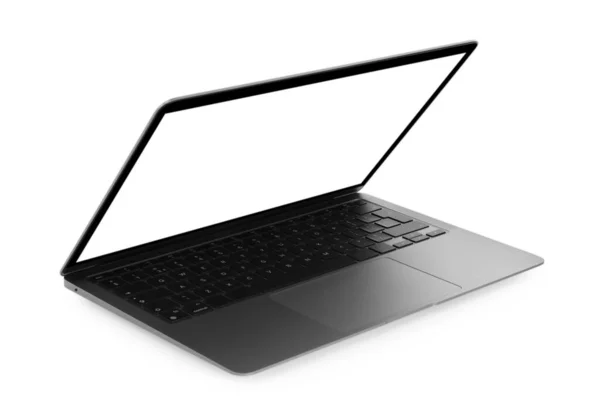 Neuer Laptop Isoliert Auf Weiß Moderne Technik — Stockfoto
