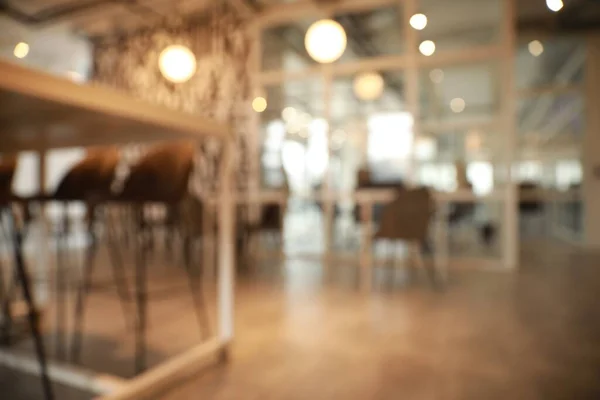 Vista Turva Belo Interior Moderno Café — Fotografia de Stock