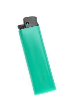 Üst görünümde izole edilmiş şık küçük cep çakmağı
