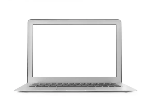 Σύγχρονου Φορητού Υπολογιστή Κενή Οθόνη Που Απομονώνονται Λευκό — Φωτογραφία Αρχείου