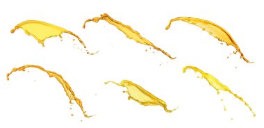 Lezzetli taze meyve suyu serpintileri beyaz, kolaj tasarımı