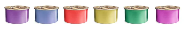 Set Metal Cans White Background — 스톡 사진