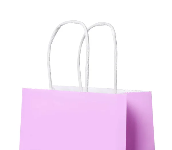 白い背景にピンクのギフト紙袋 — ストック写真