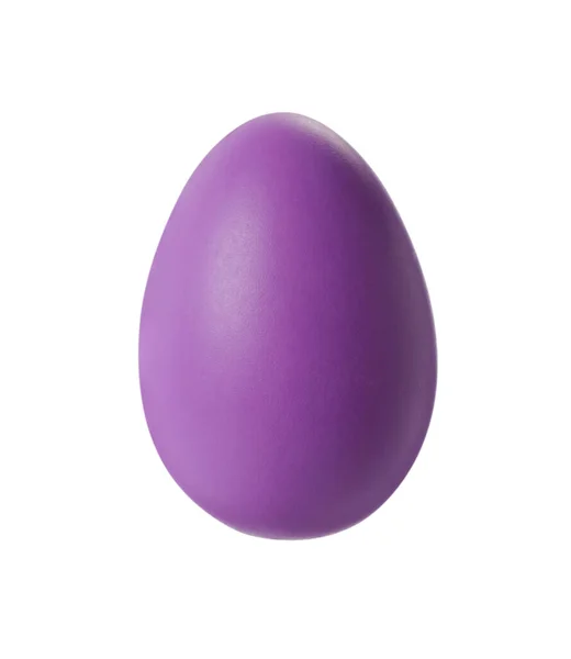 One Purple Easter Egg Isolated White — Zdjęcie stockowe