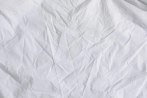 Tessuto Bianco Stropicciato Come Sfondo Vista Dall Alto — Foto Stock