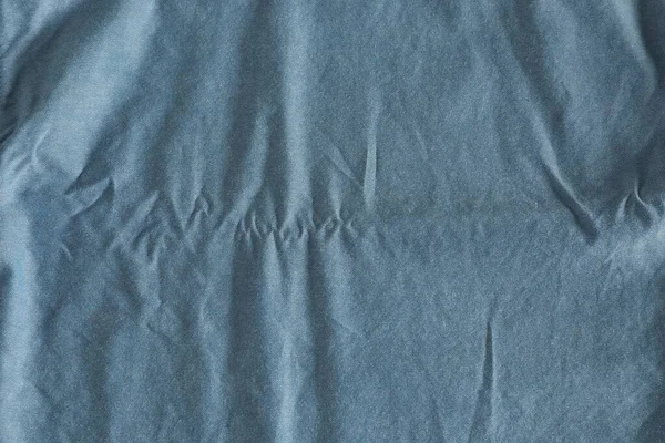 Tessuto Blu Chiaro Stropicciato Come Sfondo Vista Dall Alto — Foto Stock