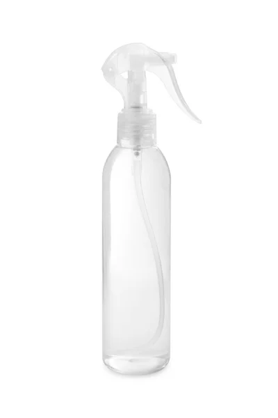 Spray bottle with hair thermal protection isolated on white