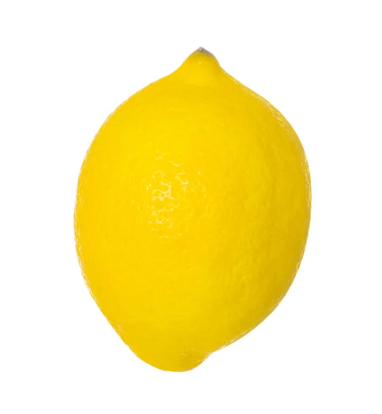 Fresh Ripe Whole Lemon Isolated White — Stock Photo, Image