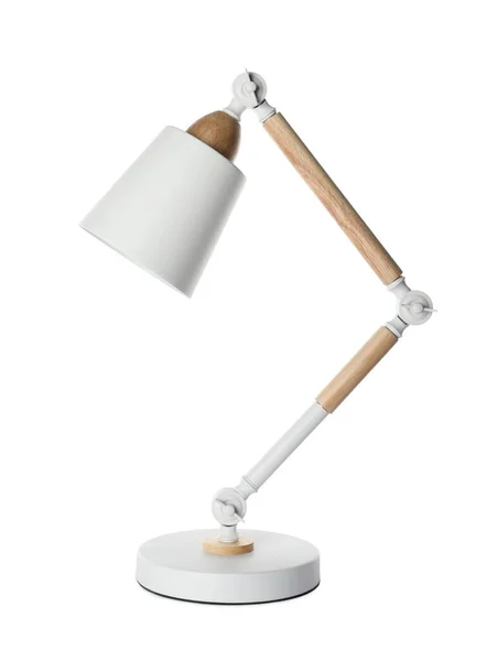 Stijlvolle Moderne Tafellamp Geïsoleerd Wit — Stockfoto
