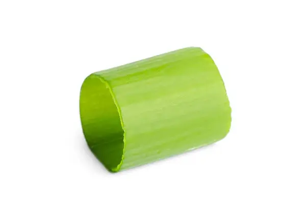 Шматок Свіжої Зеленої Цибулі Ізольовано Білому — стокове фото