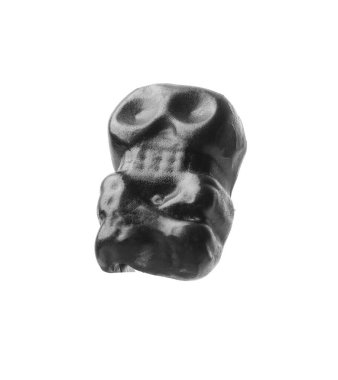 Beyaz arka planda nefis parlak şekerler. Cadılar Bayramı tatlıları