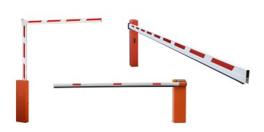 Beyaz üzerine izole edilmiş patlama engelli kolaj