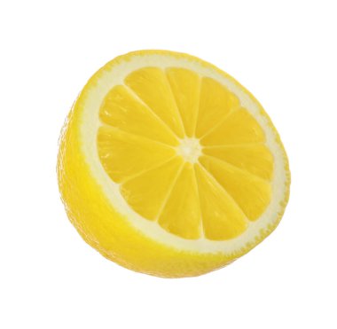 Taze limon. Beyazlar üzerinde yarı izole.