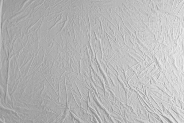Tessuto Bianco Stropicciato Come Sfondo Vista Dall Alto — Foto Stock