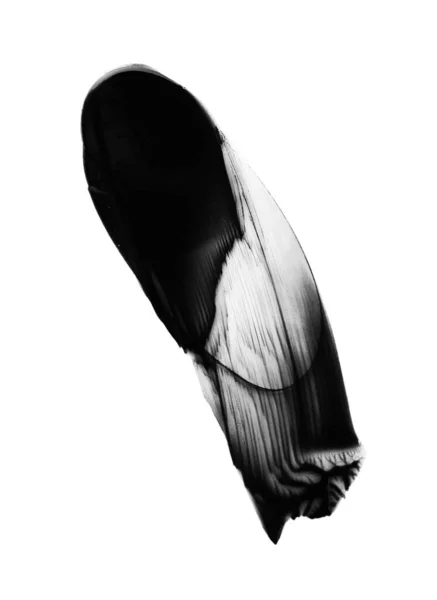 Черный Образец Краски Белом Фоне Вид Сверху — стоковое фото