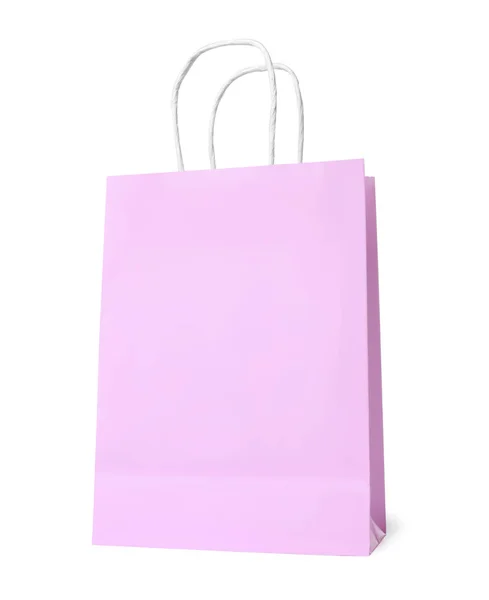 Рожевий Подарунковий Паперовий Мішок Білому Тлі — стокове фото
