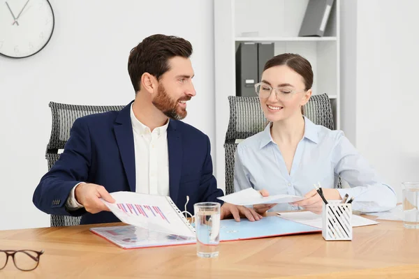 Businesspeople Working Together Documents Office — Stock Photo, Image