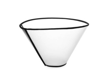 Beyaz köpek için koruyucu koni tasması