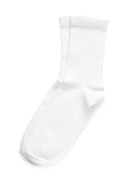 Een Paar Stijlvolle Schone Sokken Geïsoleerd Wit Bovenaanzicht — Stockfoto