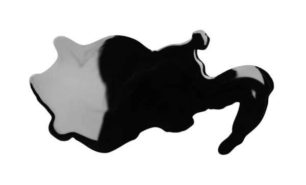 Черная Краска Белом Фоне — стоковое фото