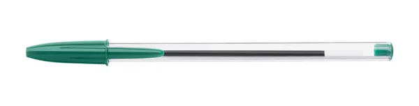 Новая Стильная Зеленая Ручка Изолирована Белом — стоковое фото