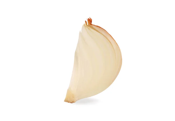 Cut Fresh Ripe Onion Isolated White — Stock Photo, Image