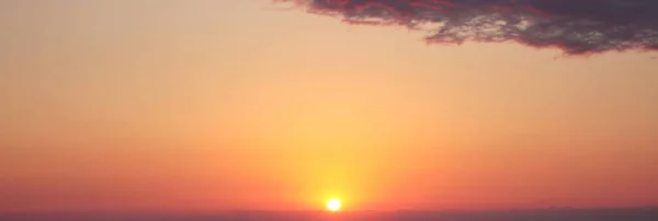 Sun Shining Beautiful Cloudy Sky Sunset Banner Design — Stock Photo, Image