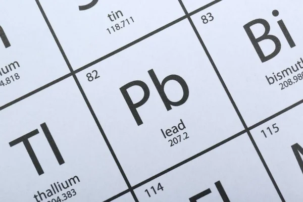 Periodisk Tabell Över Kemiska Grundämnen Ovanifrån — Stockfoto
