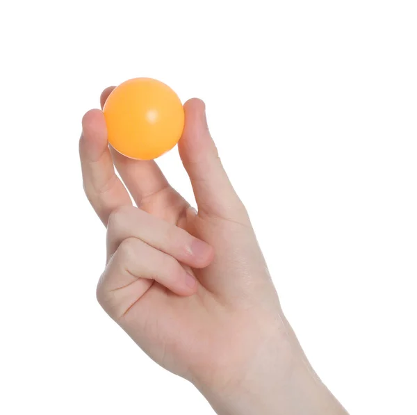 Мячом Пинг Понга Белом Фоне Крупный План — стоковое фото