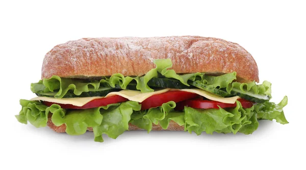 바탕에 야채와 치즈를 맛있는 샌드위치 — 스톡 사진