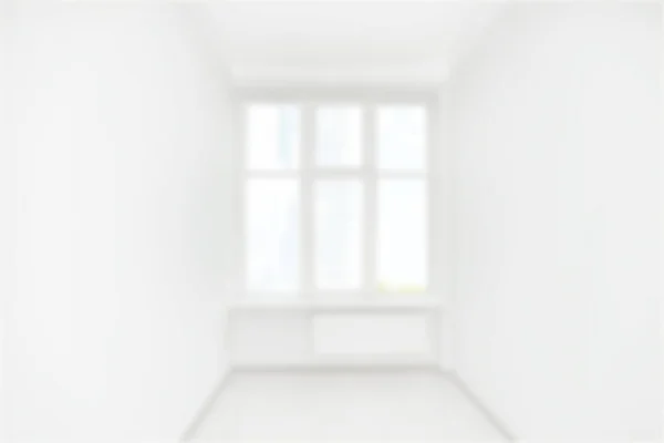 Leerer Raum Mit Weißen Wänden Und Fenster Verschwommene Sicht — Stockfoto