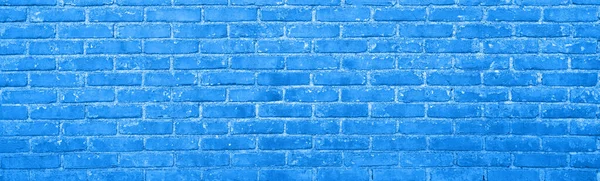 Textuur Van Blauwe Bakstenen Muur Als Achtergrond Banner Design — Stockfoto