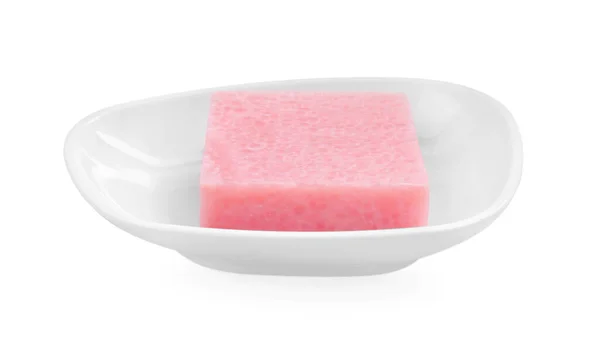 Holder Soap Bar White Background — Stock Photo, Image