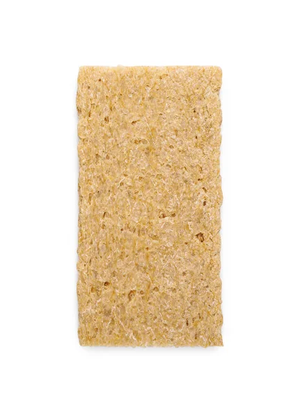 Fresh Crunchy Rye Crispbread White Background Top View Space Text — Stock Photo, Image