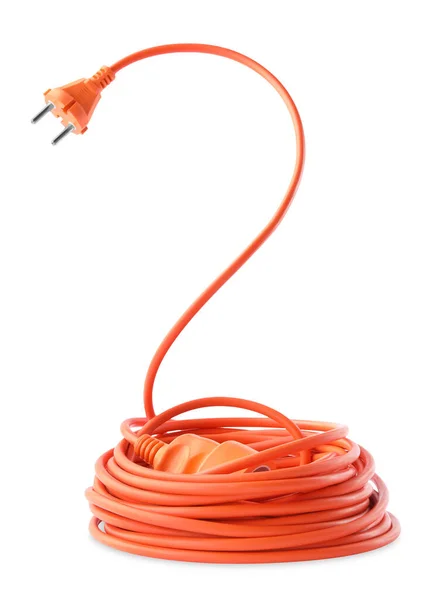 Extension Cord White Background Electrician Equipment — Stock Photo, Image
