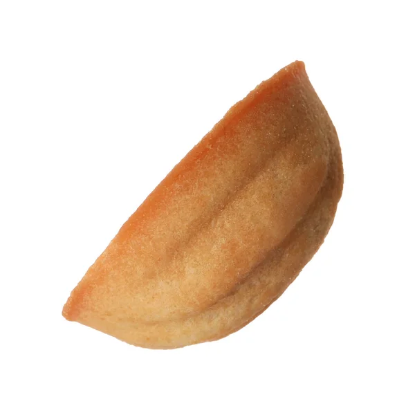 Половина Вкусного Орехового Печенья Изолированы Белом — стоковое фото