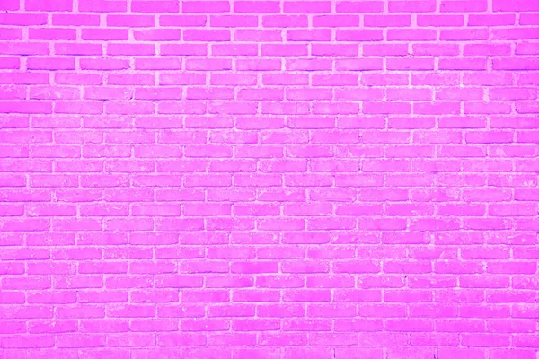 Texture Bright Fuchsia Color Brick Wall Background — Stock Photo, Image