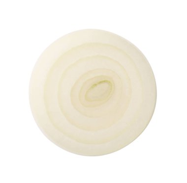 Bir parça taze soğan beyaza izole edilmiş.